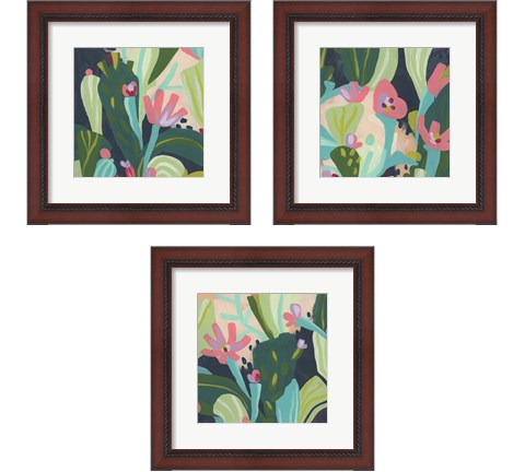 Tropical Celebration 3 Piece Framed Art Print Set by June Erica Vess