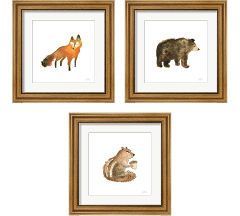 Woodland Whimsy  3 Piece Framed Art Print Set by Laura Marshall