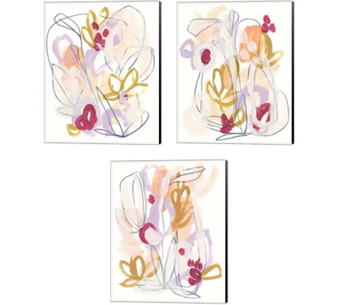 Balance Bloom 3 Piece Canvas Print Set by June Erica Vess