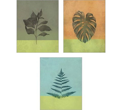 Green Botanicals 3 Piece Art Print Set by JMB Designs