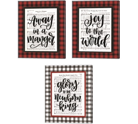 Christmas Carol 3 Piece Canvas Print Set by Imperfect Dust