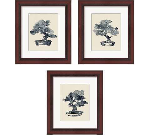 Indigo Bonsai 3 Piece Framed Art Print Set by Jacob Green