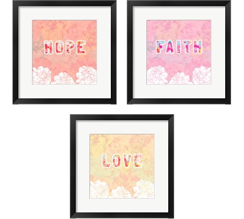 Inspire  3 Piece Framed Art Print Set by Nola James