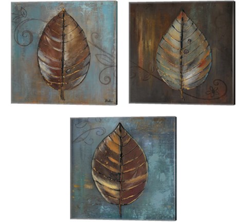 New Leaf 3 Piece Canvas Print Set by Patricia Pinto