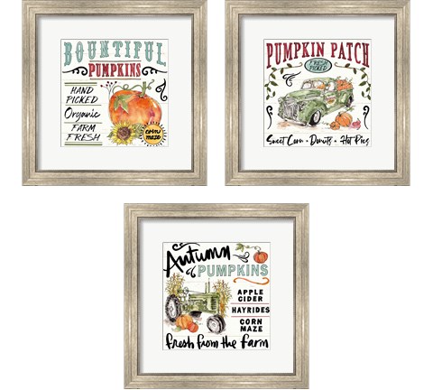 Harvest Times 3 Piece Framed Art Print Set by Anne Tavoletti