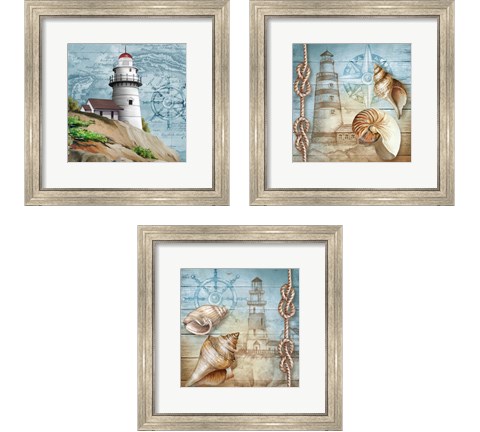 Lighthouse 3 Piece Framed Art Print Set by Tom Wood