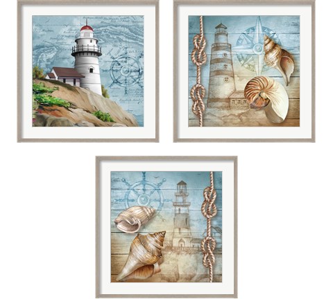 Lighthouse 3 Piece Framed Art Print Set by Tom Wood