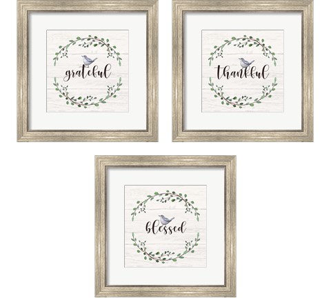 Inspiration Wreath 3 Piece Framed Art Print Set by Elizabeth Tyndall