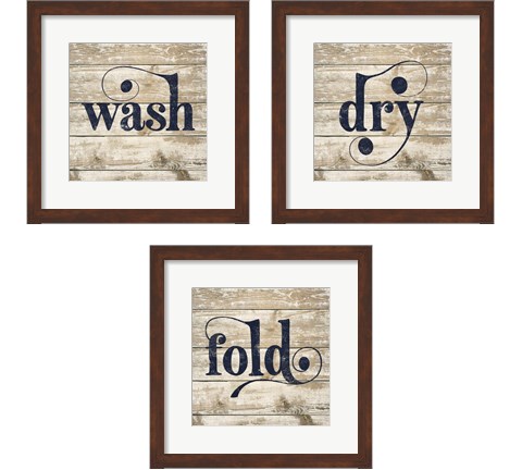 Laundry Word 3 Piece Framed Art Print Set by Kyra Brown