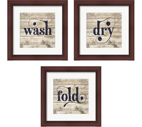 Laundry Word 3 Piece Framed Art Print Set by Kyra Brown