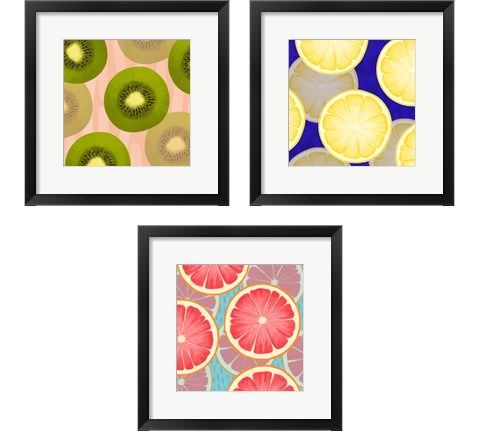 Colorful Fruit 3 Piece Framed Art Print Set by Kyra Brown