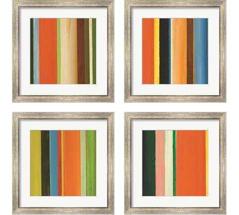Hampton Abstract Stripe 4 Piece Framed Art Print Set by Fran Chandler