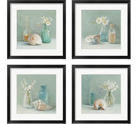 Shells & Floral Spa 4 Piece Framed Art Print Set by Danhui Nai