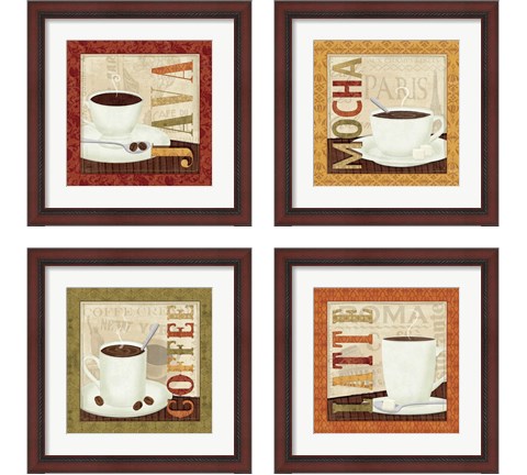 Coffee Cup 4 Piece Framed Art Print Set by Veronique Charron