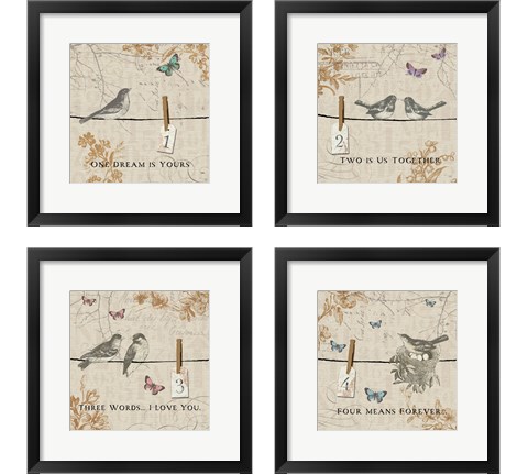 Words that Count 4 Piece Framed Art Print Set by Pela