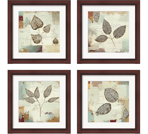 Silver Leaves 4 Piece Framed Art Print Set by James Wiens