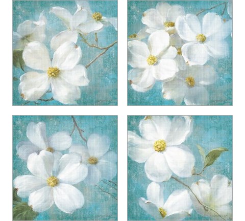 Indiness Blossom Square Vintage 4 Piece Art Print Set by Danhui Nai