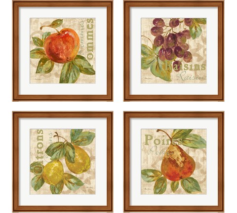 Rustic Fruit 4 Piece Framed Art Print Set by Pamela Gladding