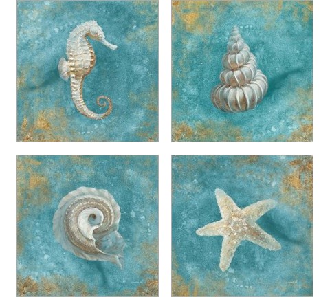 Treasures from the Sea 4 Piece Art Print Set by Danhui Nai
