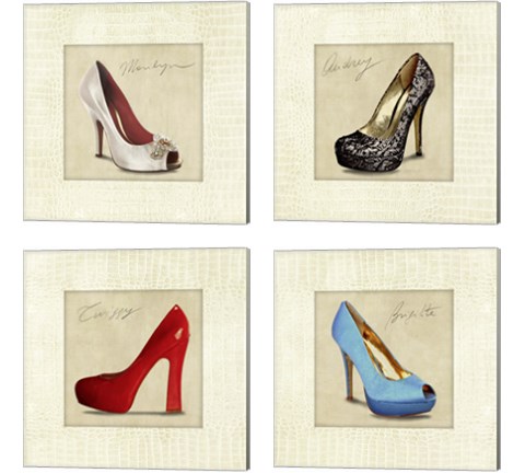 Famous Shoes 4 Piece Canvas Print Set by Michelle Clair