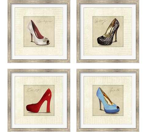 Famous Shoes 4 Piece Framed Art Print Set by Michelle Clair