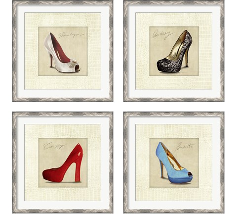 Famous Shoes 4 Piece Framed Art Print Set by Michelle Clair