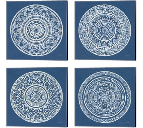 Circle Designs 4 Piece Canvas Print Set by Kathrine Lovell
