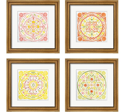Citrus Tile 4 Piece Framed Art Print Set by Wild Apple Portfolio