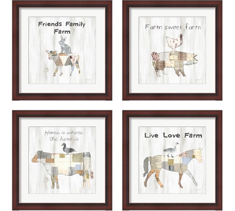 Farm Family 4 Piece Framed Art Print Set by Courtney Prahl