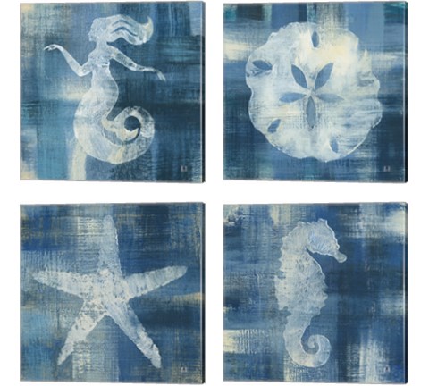 Batik Seas 4 Piece Canvas Print Set by Studio Mousseau