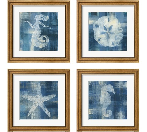 Batik Seas 4 Piece Framed Art Print Set by Studio Mousseau