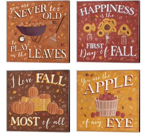 Autumn Enchantment 4 Piece Canvas Print Set by Laura Marshall