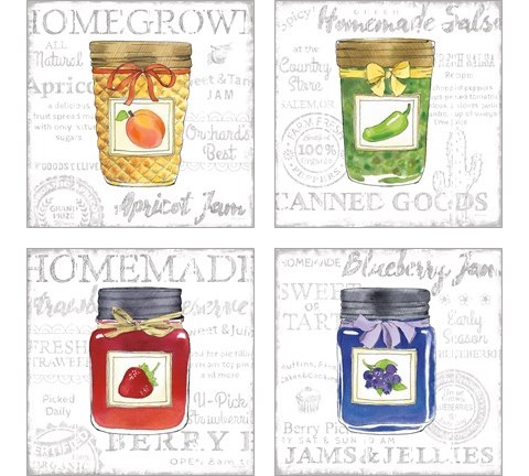 Canning Kitchen 4 Piece Art Print Set by Beth Grove