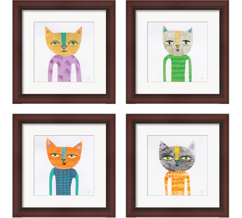 Cool Cats 4 Piece Framed Art Print Set by Melissa Averinos