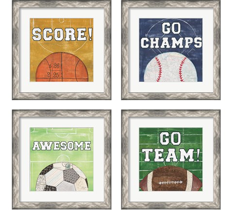 On the Field 4 Piece Framed Art Print Set by Courtney Prahl