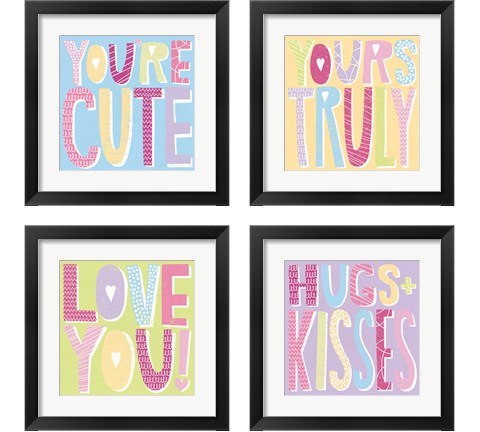 Words of Love 4 Piece Framed Art Print Set by Moira Hershey