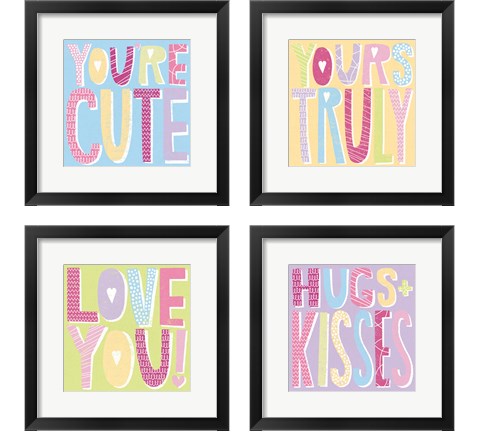 Words of Love 4 Piece Framed Art Print Set by Moira Hershey