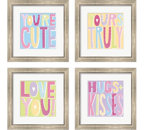 Words of Love 4 Piece Framed Art Print Set by Moira Hershey