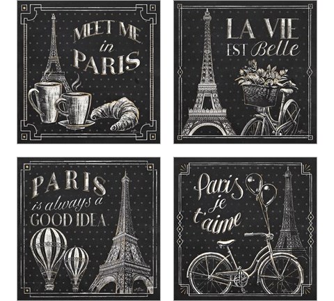 Vive Paris 4 Piece Art Print Set by Janelle Penner