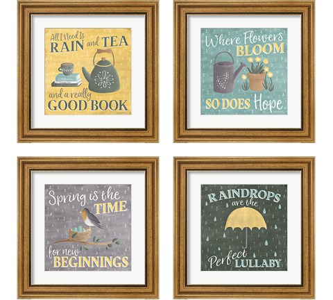 Smitten With Spring 4 Piece Framed Art Print Set by Laura Marshall