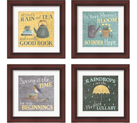 Smitten With Spring 4 Piece Framed Art Print Set by Laura Marshall