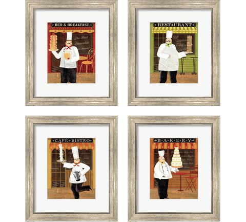 Chef's Specialties 4 Piece Framed Art Print Set by Veronique Charron