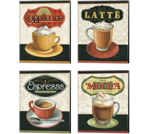 Coffee Moment 4 Piece Canvas Print Set by Lisa Audit