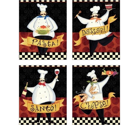 Bon Appetit 4 Piece Art Print Set by Veronique Charron