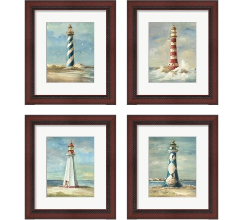 Lighthouse 4 Piece Framed Art Print Set by Danhui Nai