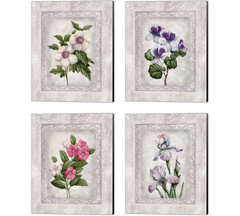 Floral 4 Piece Canvas Print Set by Tom Wood