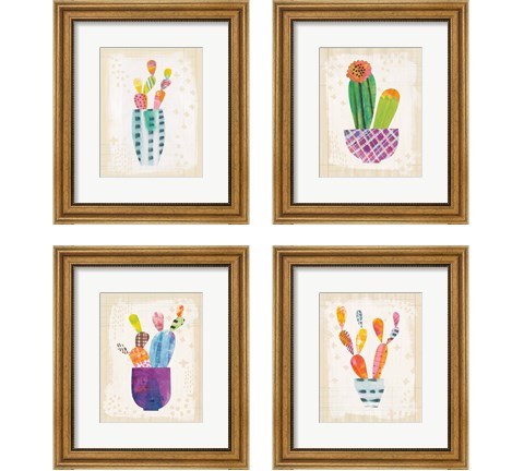 Collage Cactus 4 Piece Framed Art Print Set by Melissa Averinos