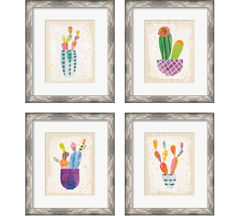 Collage Cactus 4 Piece Framed Art Print Set by Melissa Averinos