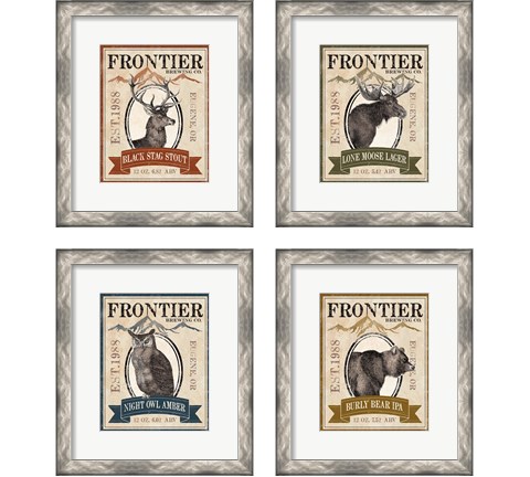 Frontier Brewing 4 Piece Framed Art Print Set by Laura Marshall