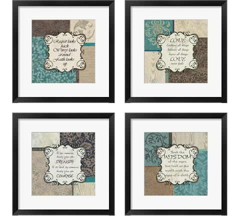 Inspirational 4 Piece Framed Art Print Set by Anita Phillips